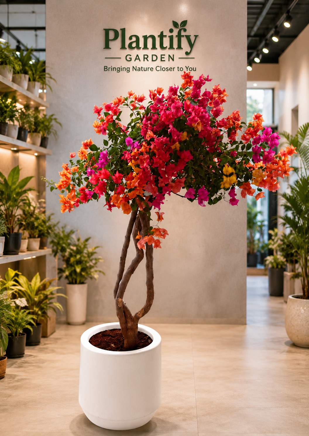 Mature Bougainvillea Tree with White Pot | Dubai & UAE